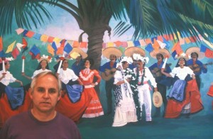 James F. Wilson and painting, Alamos, Sonora, Mexico. Photo by Anders Tomlinson.