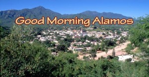 Summer view of Álamos from Red Cross Hill, Alamos, Sonora, Mexico. Photo by Anders Tomlinson.