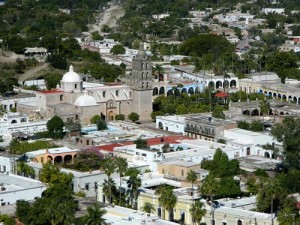 looking west from El Mirador at Plaza, alamos sonora mexico. photo by
